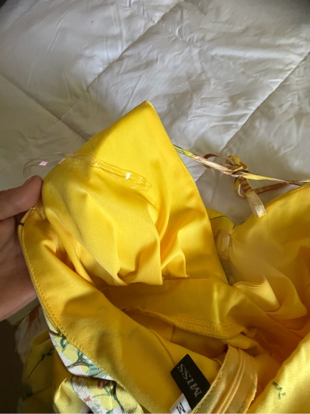 Sunlit Floral Yellow wedding guest Maxi Dress with Plunging V-Neck - Picture 9 of 10